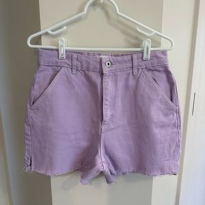 Purple cotton on shorts